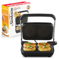 Sunbeam 4-Slice Sandwich Press Toastie Jaffle Maker, Fritters, Breakfast, Quick Meals, Pancake Bacon Egg Cooker, Non-Stick Cooking