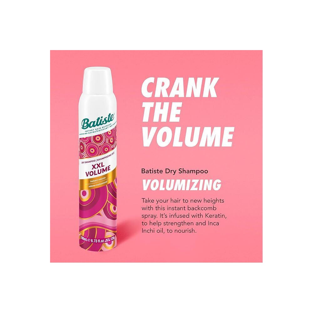 6x Batiste Dry Shampoo 200ml Volumising Long Lasting Hair Styling Dry Wash  Stylist Volume XXL