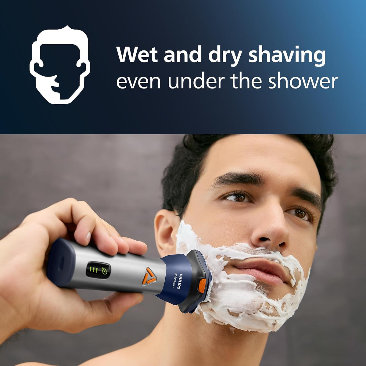 Philips Wet and Dry Electric Shaver, Cordless Smooth Shaver Razor PowerCut Blades, 6D Flex Heads