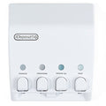 Shower Soap Dispenser 4 Pump Wall Mounted Bathroom Hand Wash Shampoo Gel Conditioner Body Wash - Organiser