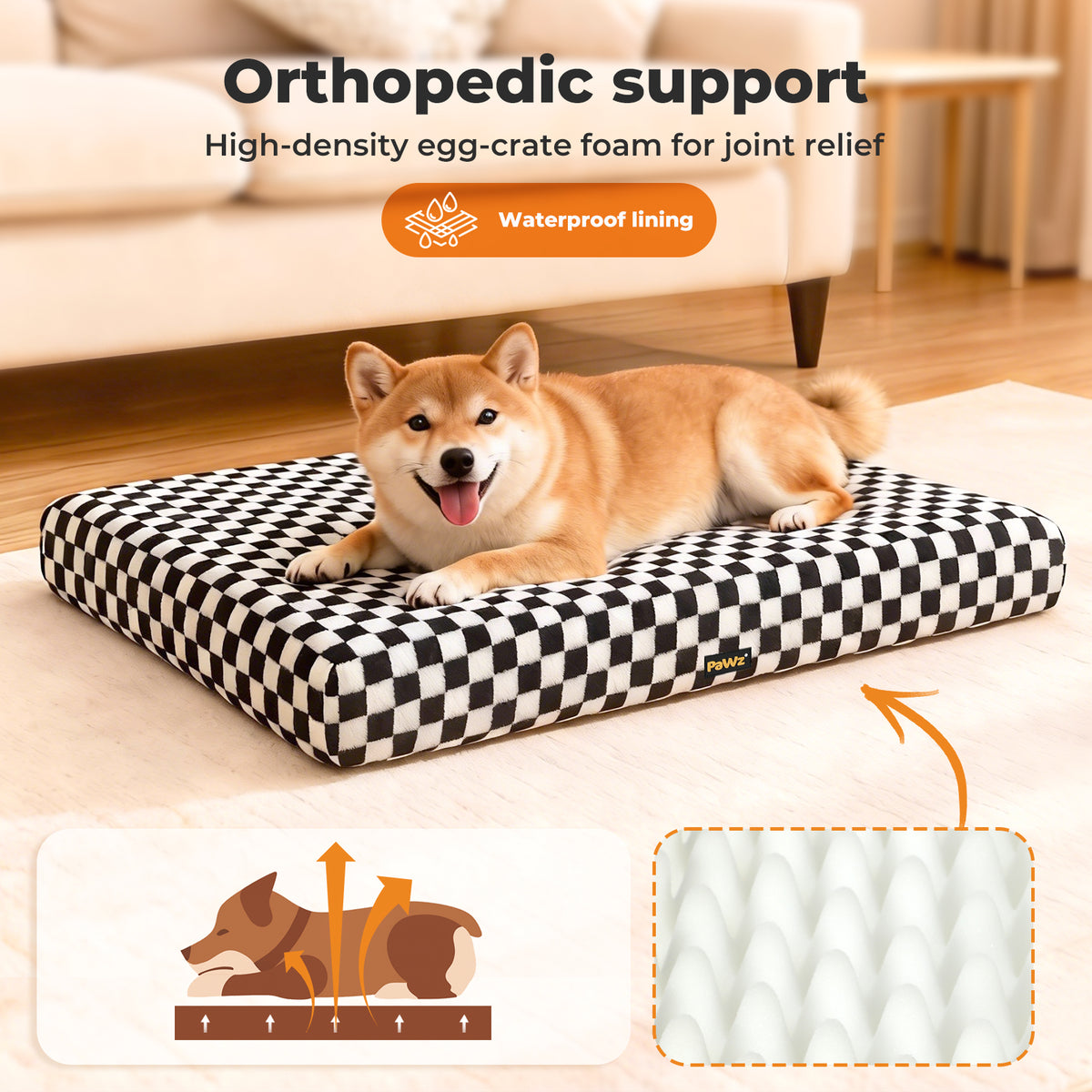 Large 90x60cm Pet Dog Puppy Bed Washable Sherpa Indoor Calming Washable Cushion Mattress Mat Matress Pad