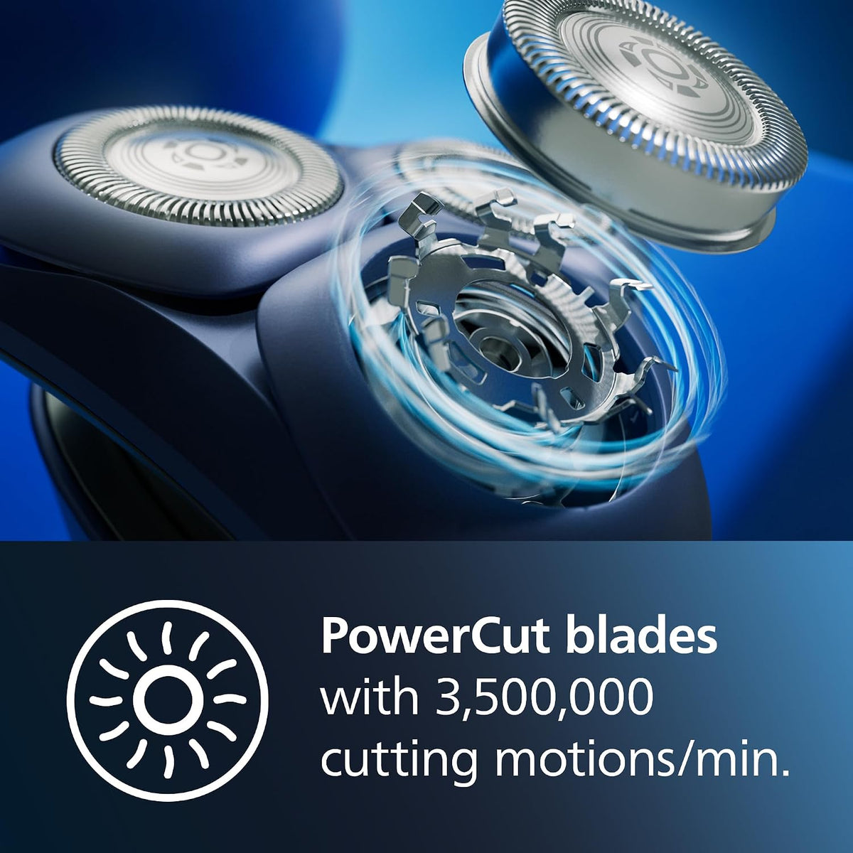 Philips Wet and Dry Electric Shaver, Cordless Smooth Shaver Razor PowerCut Blades, 6D Flex Heads