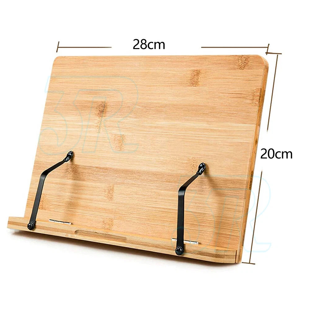 Bamboo Natural Wooden Reading Book Stand Reading Desk Holder Bookstand 28x20CM