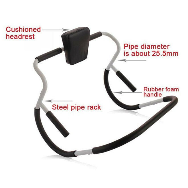AB Roller Abdominal Core Shoulder Crunch Trainer with Headrest Curved Frame, Home Office Gym Adult Crunch Rolling