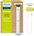Philips Waterproof Body Shaver, Mens Womens Cordless Shave and Trim Razor, Rechargeable 3mm Body Comb, Intimate Private Hair Remover