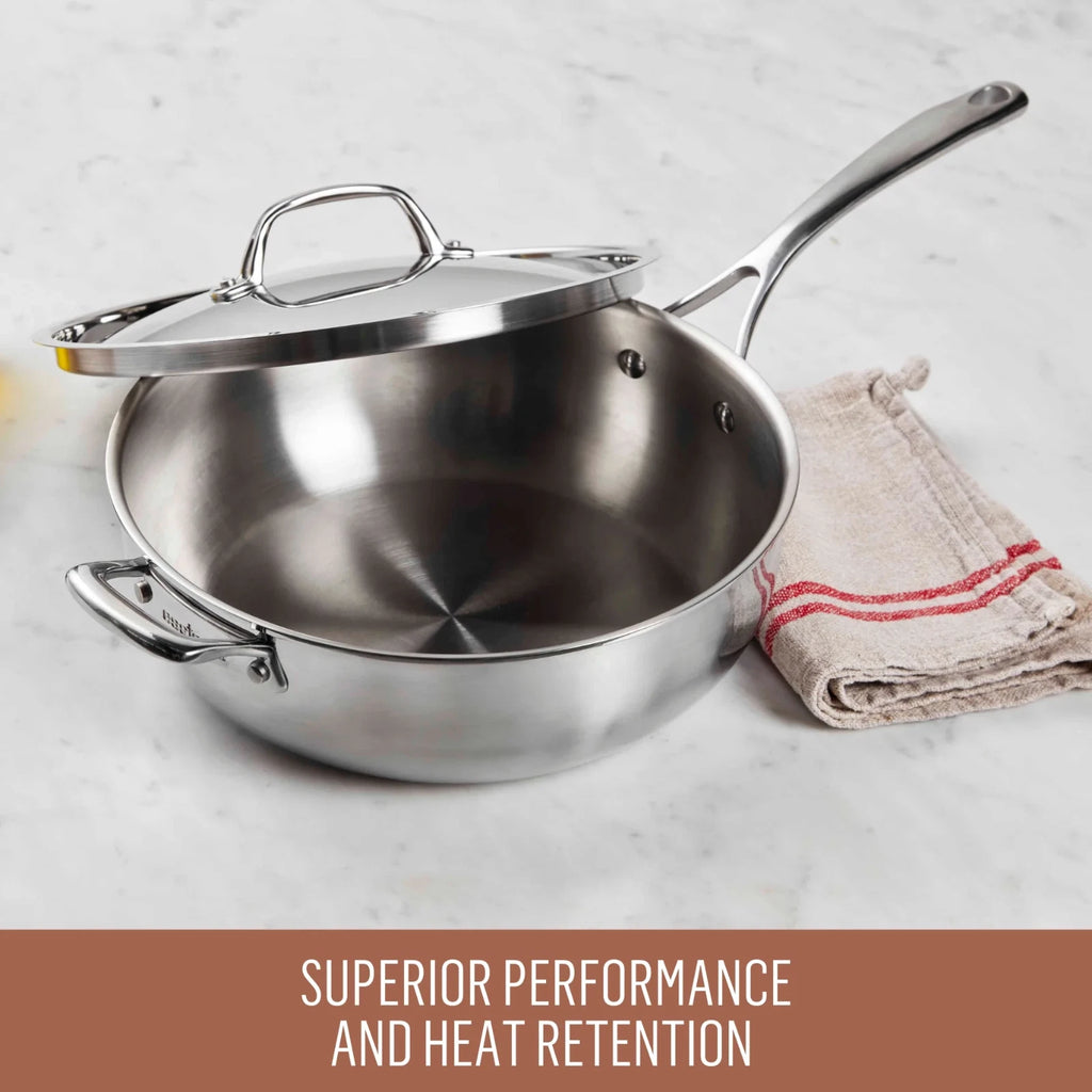 Essteele 28cm Stainless Steel Pan Meat Vegetable Saute Pan, Disherwasher and Oven Safe