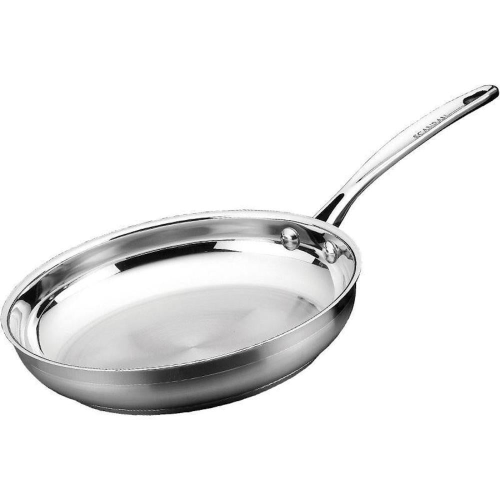 Scanpan 20cm Frypan Stainless Steel Frying Pan Stew Cooking Curry Induction Gas Safe - Impact Frying Pan