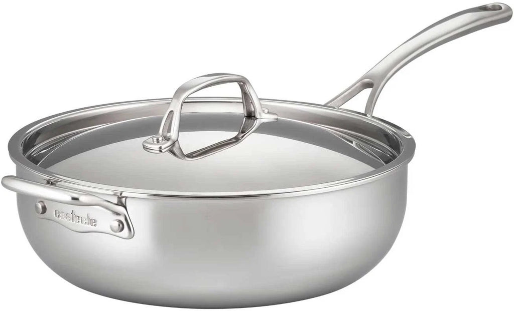Essteele 28cm Stainless Steel Pan Meat Vegetable Saute Pan, Disherwasher and Oven Safe