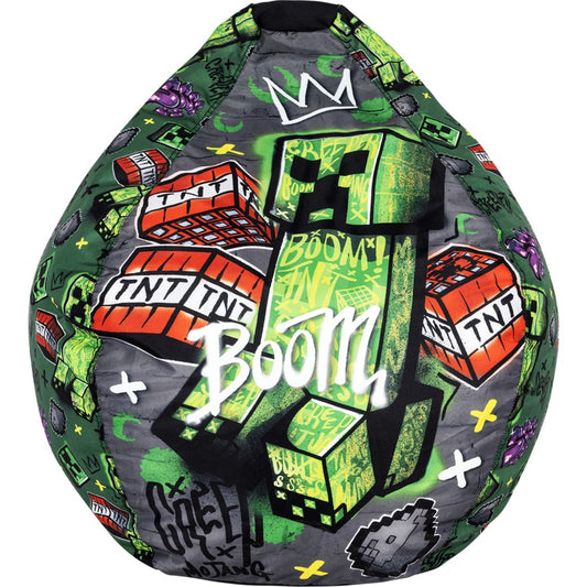 Minecraft Bean Bag Cover Kids Toddler Preschooler Zombie TNT Lounger Seater