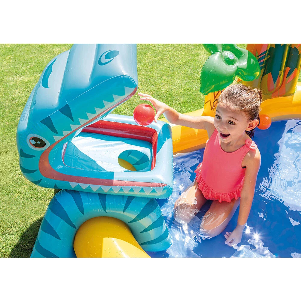 Intex Inflatable Swimming Pool Water Slide and Sprayer Kids Water Splash Fun Activity Pool