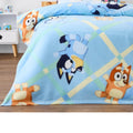Bluey Throw Blanket Kids Fleece Blankie Bluey Bingo Printed Bedroom Bedding Preschool Sleeping - 127cm x 152cm