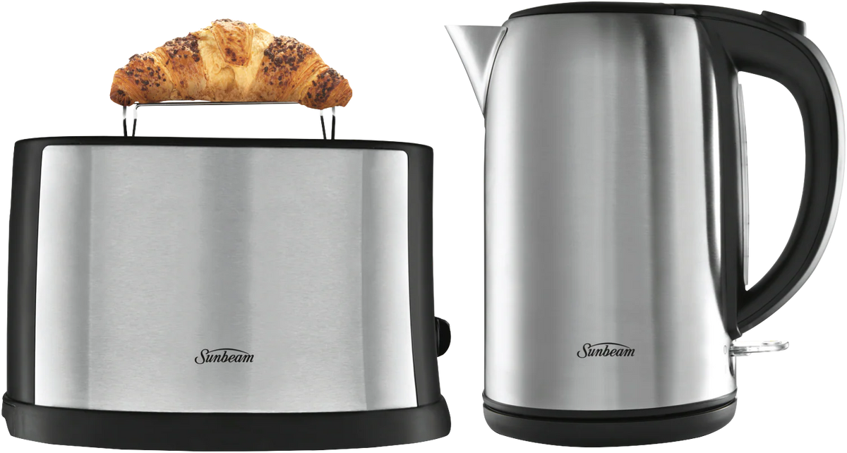 Sunbeam 1.7L Kettle /2 Slice Bread Toaster Pack Breakfast Maker Machine Kitchen