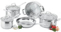 Scanpan 5pc Impact Cookware Stainless Steel Saucepan Frypan Casserole Steamer Frying Pan