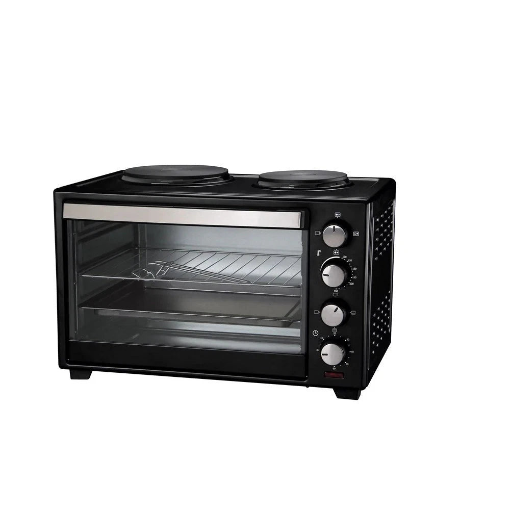 30L Kitchen Benchtop Oven Countertop Cooker Home Portable Cooking Appliance Dual Hotplates, Toaster Healthy Snacks