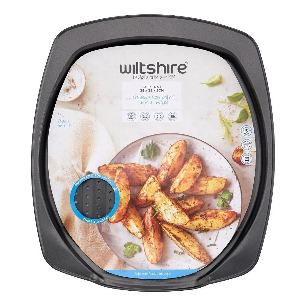 Wiltshire Baking Oven Tray Non-Stick Chips Nuggets Baking Bakeware Tray 35x32x2cm