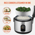 Sunbeam Rice Cooker Fluffy Rice Maker and Vegetable Fish Steamer Basket, Healthy Steamed Meals Machine