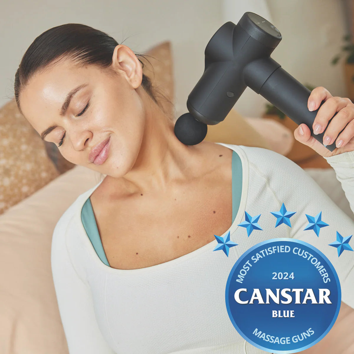 Homedics Percussion Massager Gun - Cordless Rechargeable Deep Tissue Handheld Massage 4 Attachments, 30 Power Levels,