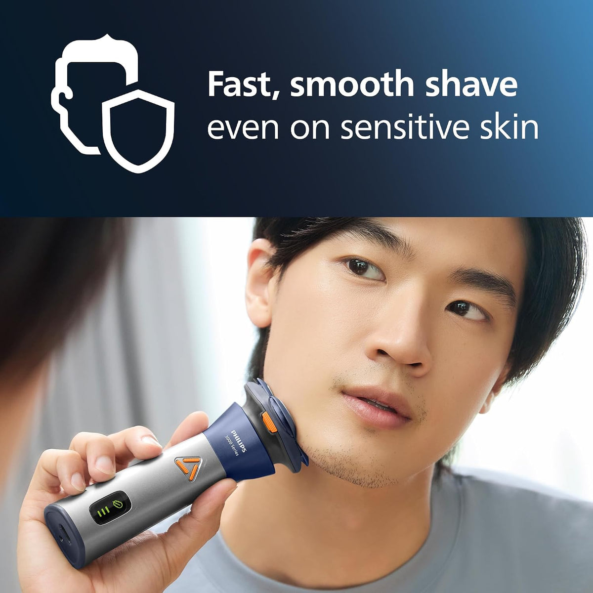 Philips Wet and Dry Electric Shaver, Cordless Smooth Shaver Razor PowerCut Blades, 6D Flex Heads