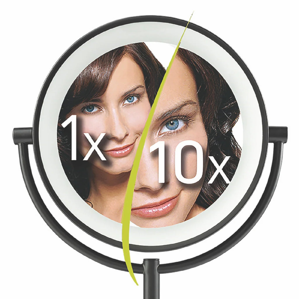 Cordless Magnification Mirror LED Lighting Portable Make-up Grooming Mirror for Tweezing Makeup Skincare