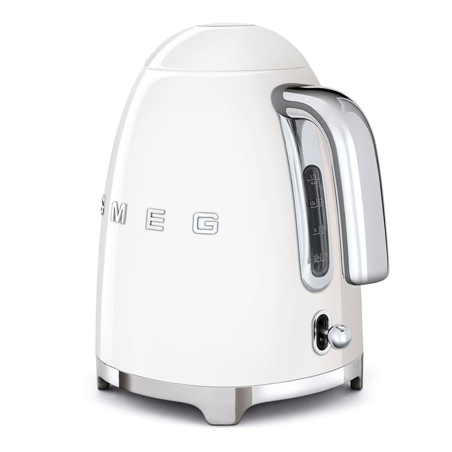 SMEG Cordless Electric Kettle, Retro White Water Boiler Hot Water Jug - Home Kitchen Appliances