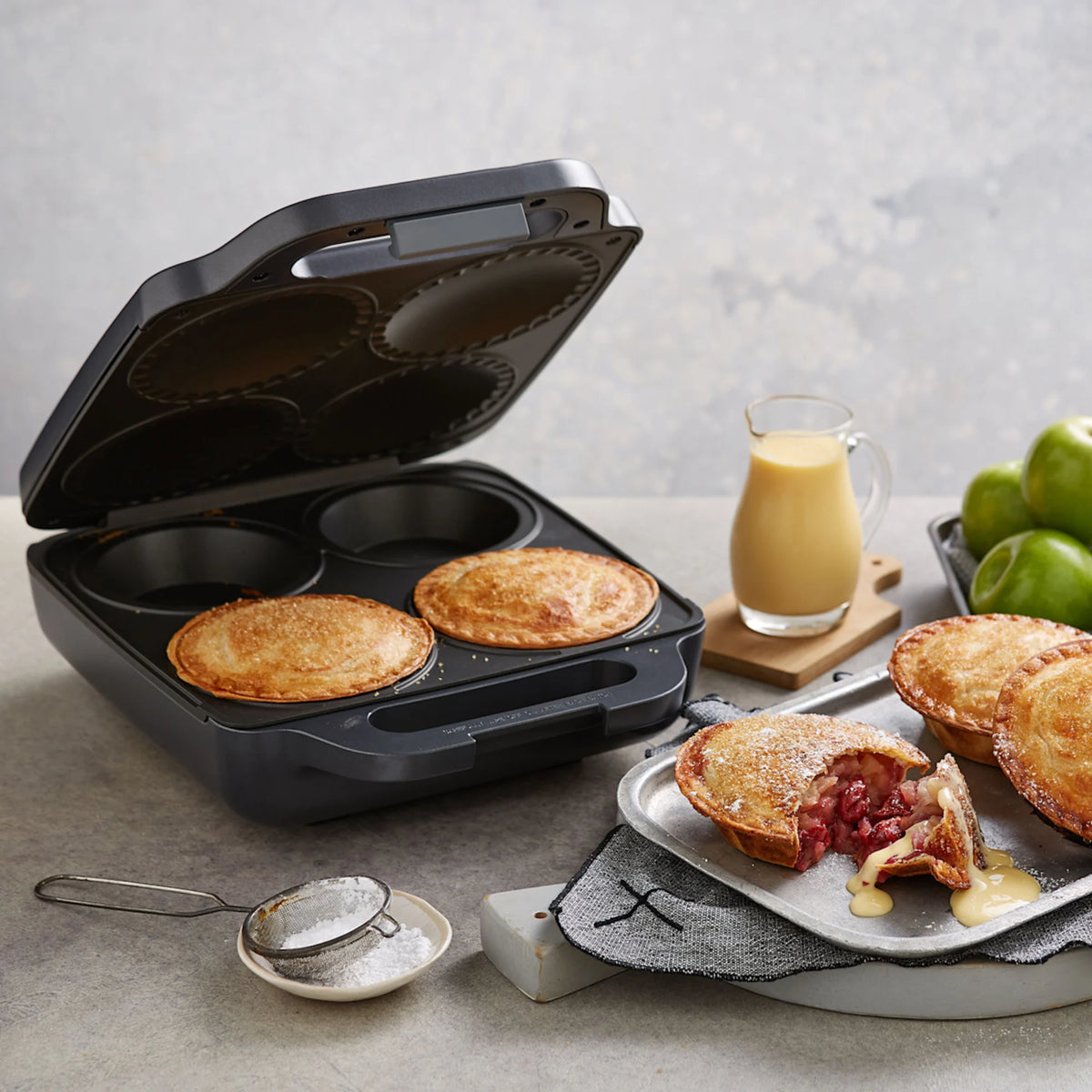 Sunbeam Pie Maker Electric Homemade Frozen Pie Machine Deep Dish Pastry Cooker Non-Stick