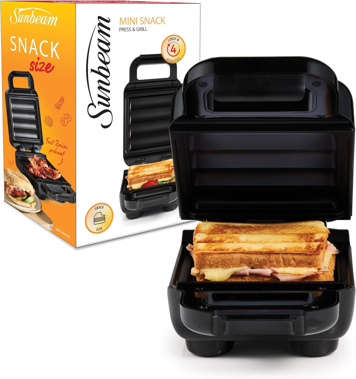Sunbeam Snack Maker Elecric Mini Sausage Roll Press Toastie Sandwich Press Omelette Wrap Machine, Home Kitchen Appliance