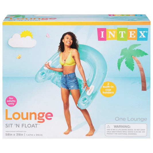 Intex Floating Pool Lounger | Inflatable Swimming Pool Beach Seat Float Raft Lounge Chair