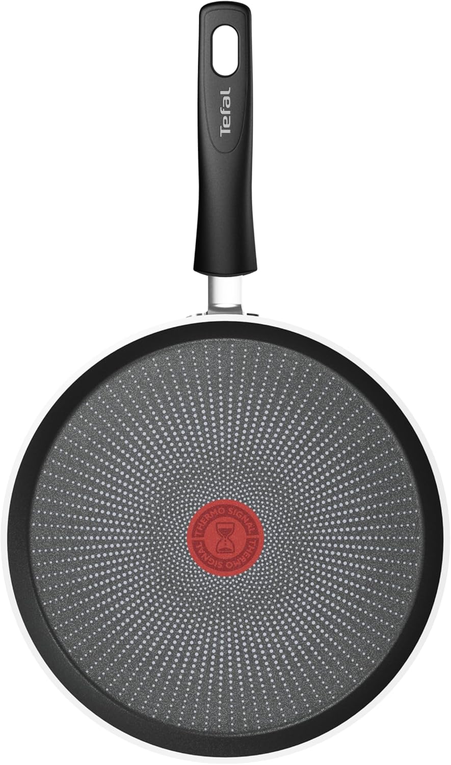 Tefal Non-Stick Pancake Pan 25cm Crepe Pikelet Mini Pancake Pan Cooker, Titanium Non-Stick Coating, Suitable for All Cooktops, Oven Safe