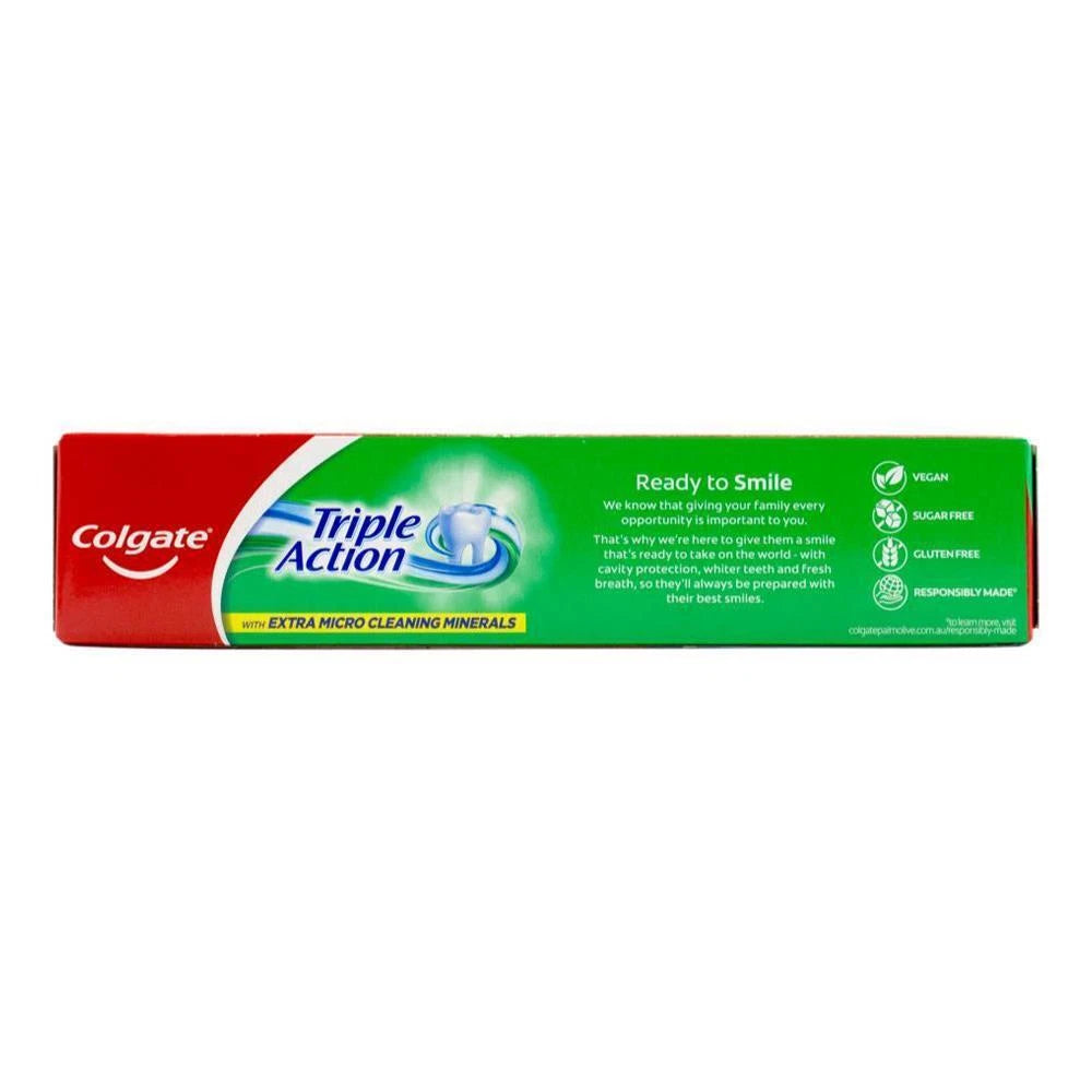 Colgate Triple Action Fluoride Toothpaste | 12x 160g | Dental Care Original Mint | Micro Cleaning Minerals | Tooth Care