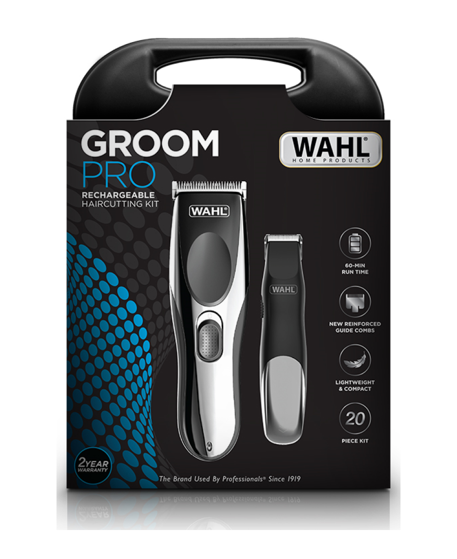 Wahl Cordless Groom Pro Hair Clipper Combo Powerful Haircutting Set