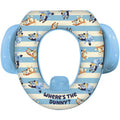 Bluey Potty Toilet Training Seat, Toddler Kids Soft Potty Seat with Splashguard, Cushioned Seats for Standard Toilets