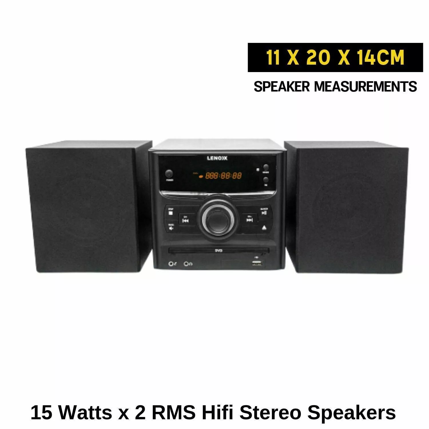Bluetooth FM Radio 30W HiFI CD Player Speakers Music Hi Fi System USB w/ Remote