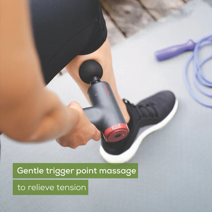 Beurer Deep Tissue Massage Gun | Handheld Soothing Massager | 5 Levels, 3 Attachments, Cordless Massaging Gun