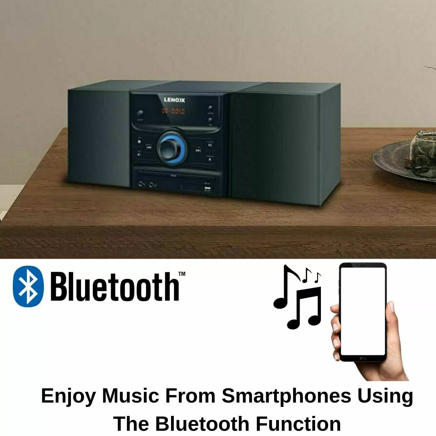 Bluetooth FM Radio 30W HiFI CD Player Speakers Music Hi Fi System USB w/ Remote