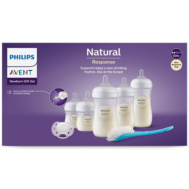 Avent Natural Response | Baby Bottle Starter Set | Newborn Infant Baby Milk Water Bottle Feeding Set