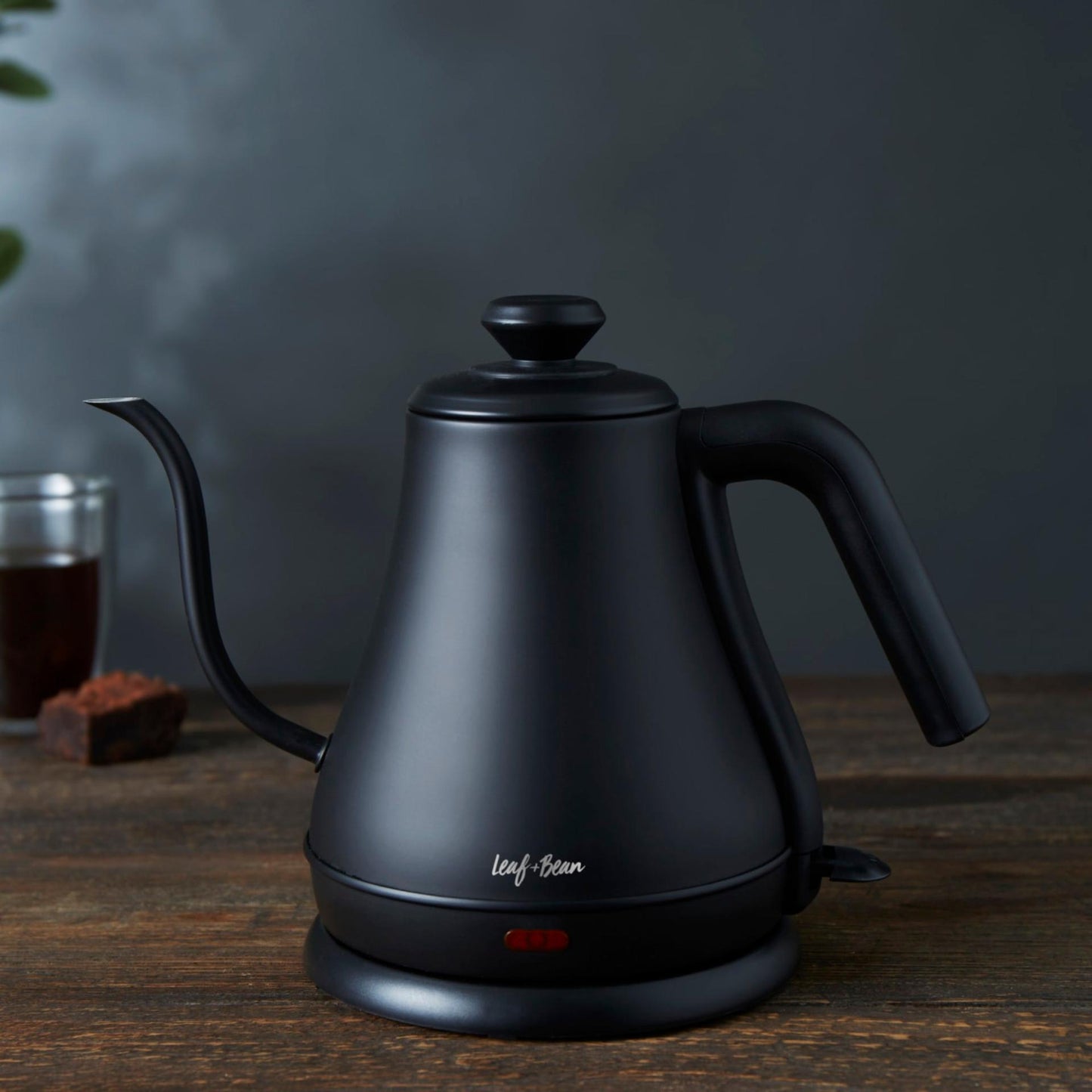 Leaf & Bean Electric Gooseneck Kettle | Electric Retro Vintage Water Jug | 1000W Cordless Kettle