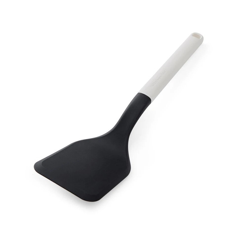 KitchenAid Classic Solid Nylon Turner/Spatula | Utensil Porcelain White 2 Pc