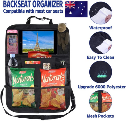 Car Seat Back Multi Pocket Tidy Storage Bag | Organizer Tablet Holder | Travel Pouch