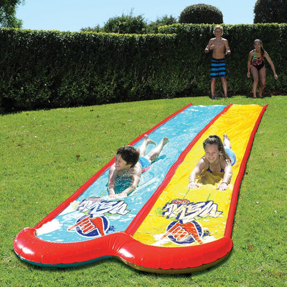 Wahu Double Water Slide Kids Adults Family Water Sprayer | Backyard Fun Sliding Outdoor Summer