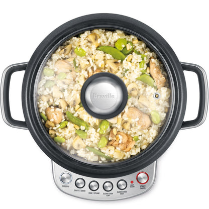 Breville The Multi Cooker | Electric All-in-one Rice Cooker, Steam Cooker, Slow Cooker | 10 Cup Rice