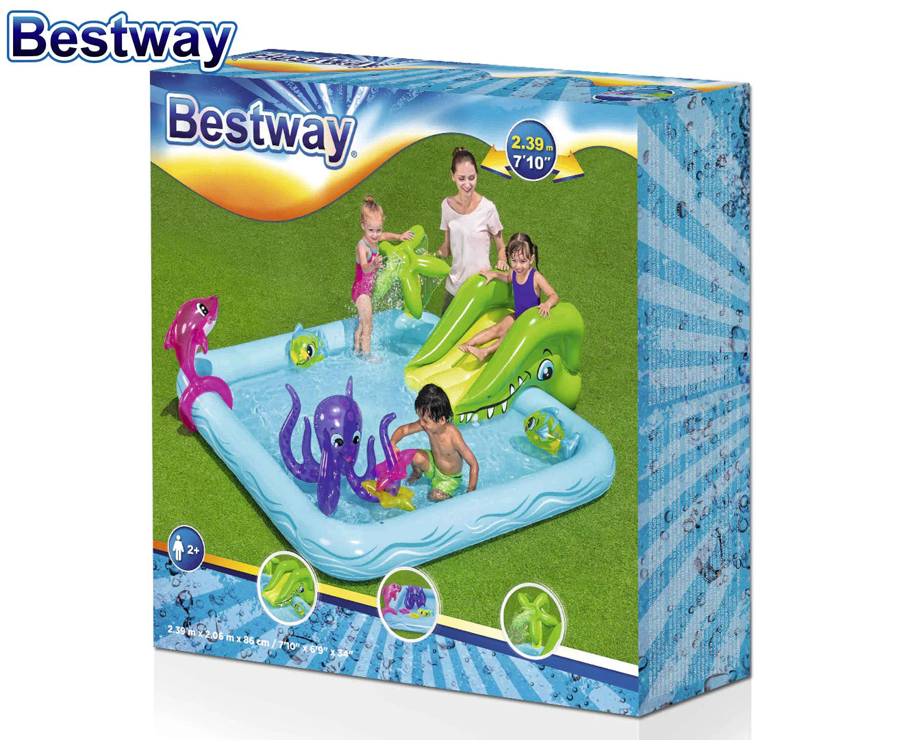 Bestway Inflatable Aquarium Play Pool with Slide