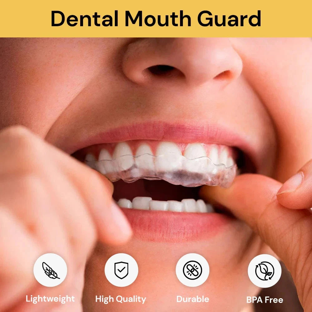 4 Piece Teeth Grinding Protector Mouth Guard Night Bruxism Clenching Sleeping Dental Moldable BPA-Free