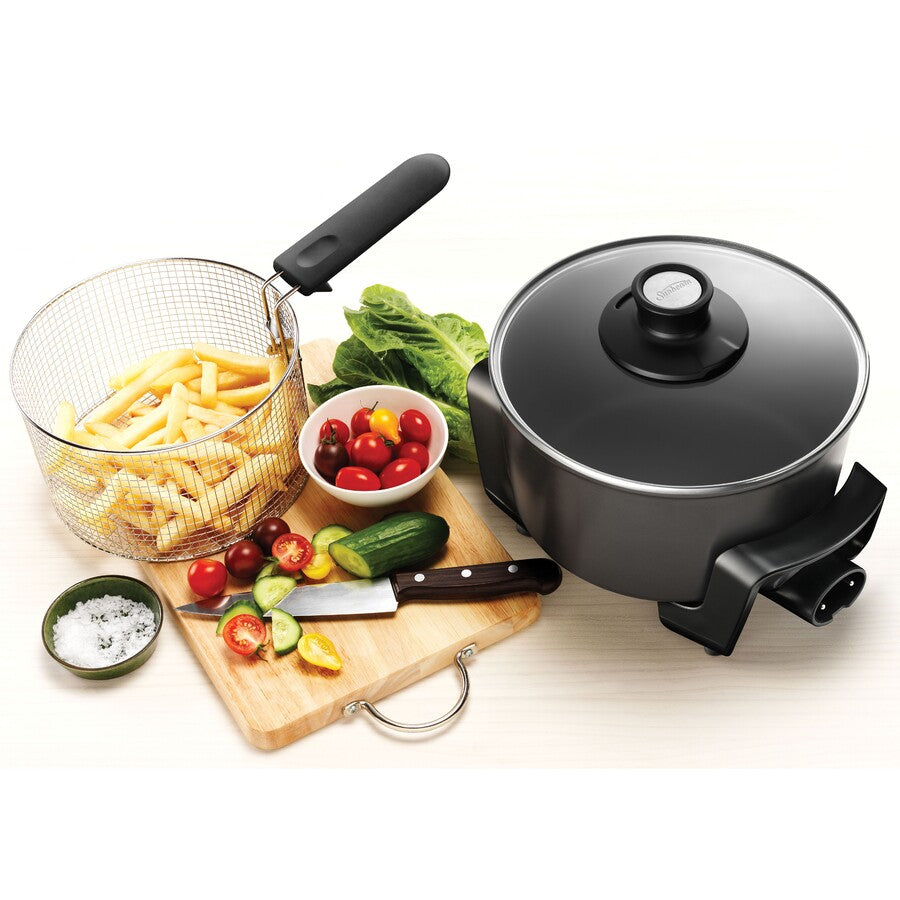 Sunbeam Deep Fryer | Electric Multi-Cooker | Kitchen Boil Roast Braise Stir-Fry Cooker Frypan | Stainless Basket