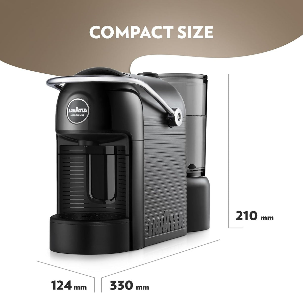 Lavazza Espresso Cappuccino Maker- Black | Bonus 64 Pod Capsule Coffee Machine | Electric Automatic Kitchen Appliance with 64 Pods