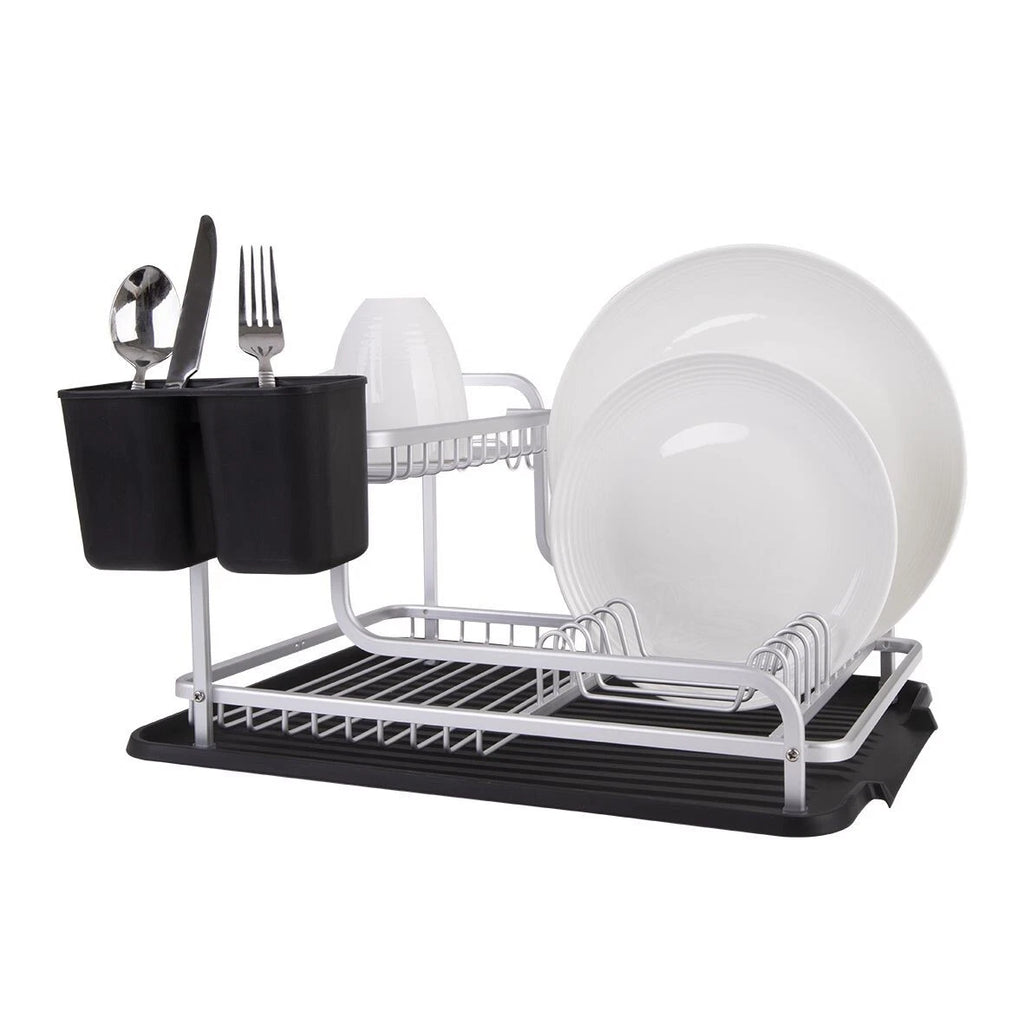 Dish Drying Rack 2 Tier Plate Cutlery Bowl Dish Drying Rack Organiser Storage Airer