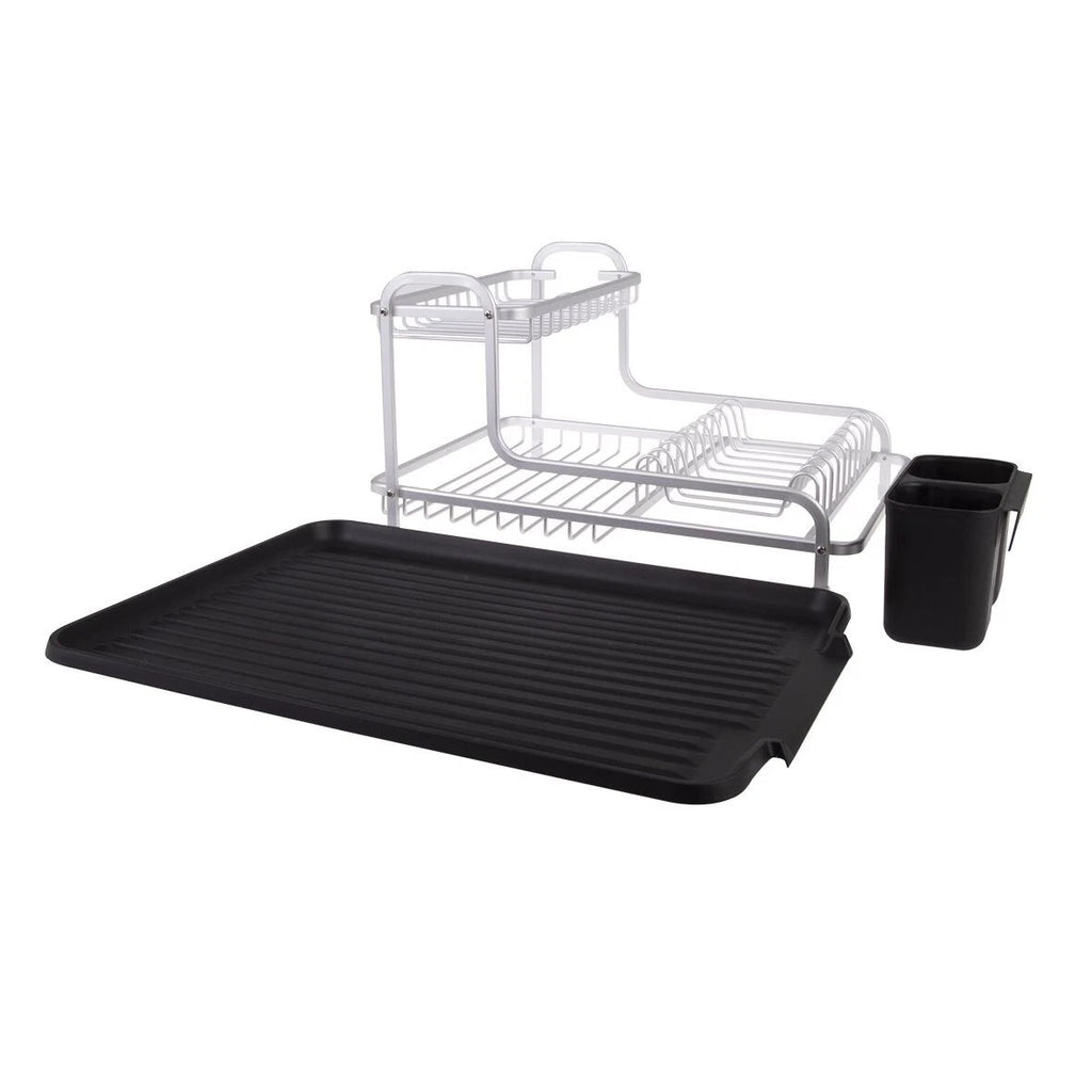 Dish Drying Rack 2 Tier Plate Cutlery Bowl Dish Drying Rack Organiser Storage Airer
