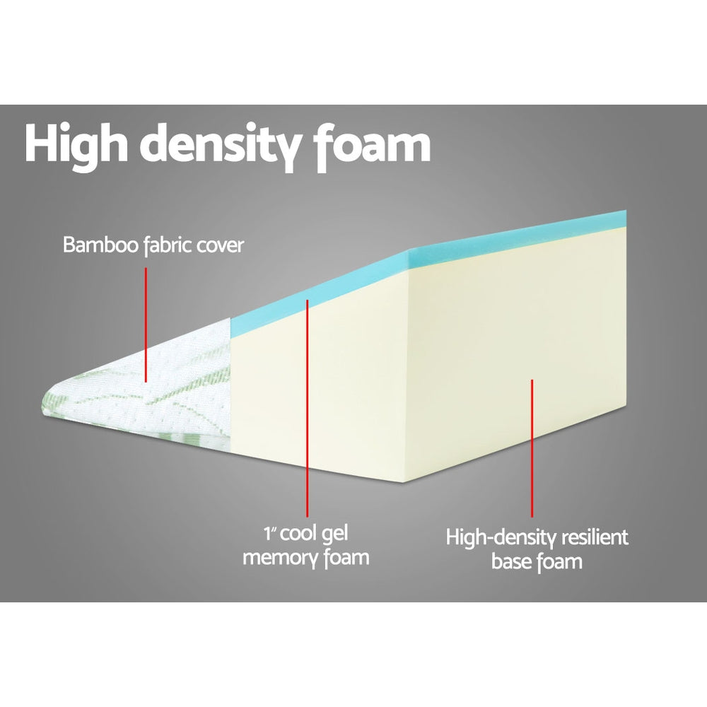 Bed Wedge Pillow Premium Memory Foam Cushion Bedding Back Neck Pad Support