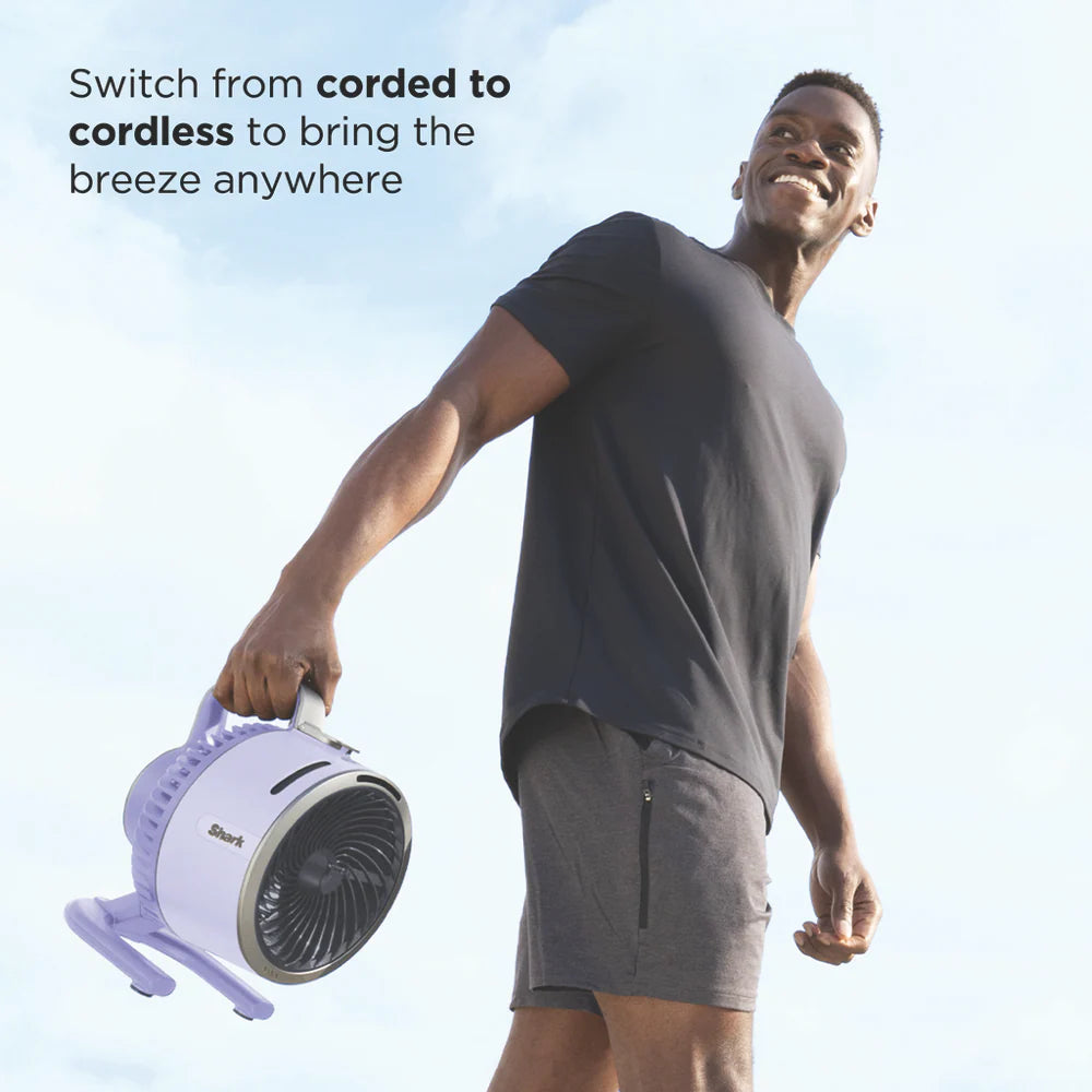 Shark Cord/Cordless Portable Misting Fan | Powerful Mist Indoor Outdoor Air Cooler