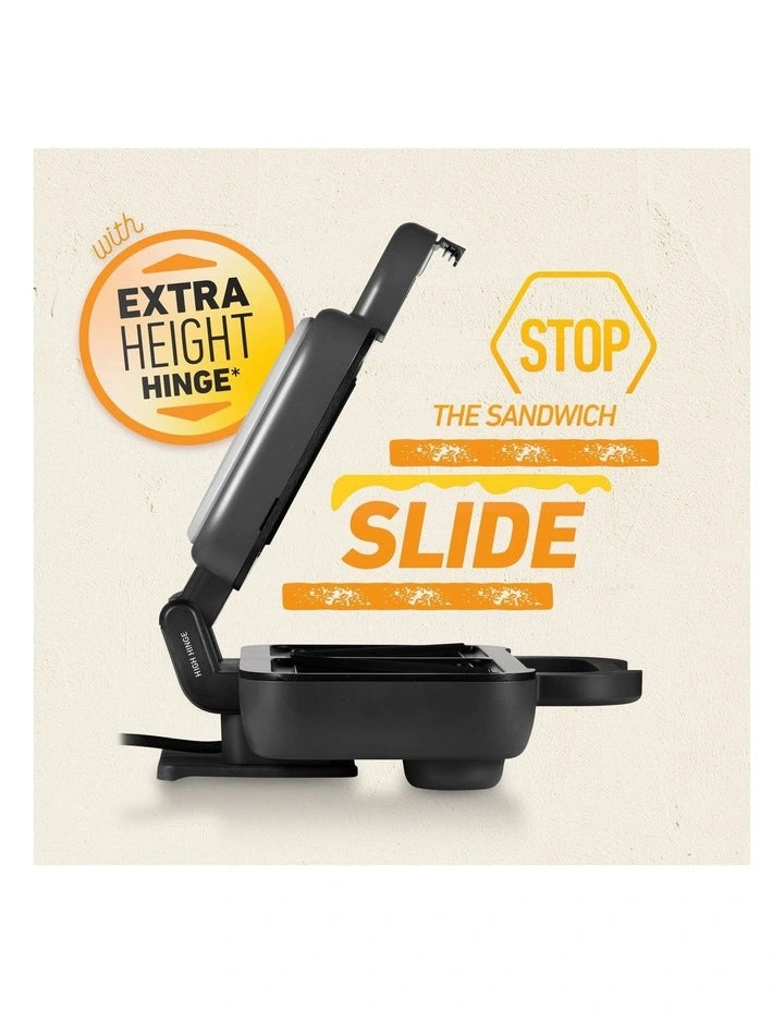 Sunbeam 2 Sandwich Press Electric Jaffle Maker Toastie Machine - Sweet Savoury Sandwich Maker 1200W