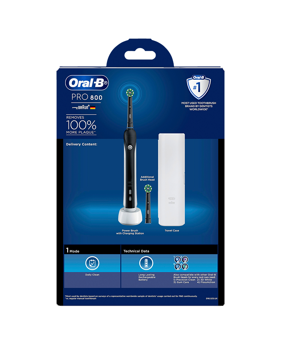 Oral-B Electric Toothbrush | Cordless Teeth Tooh Brushing | 3D Cleaning 3 Brushing Modes | Travel Case and Charger